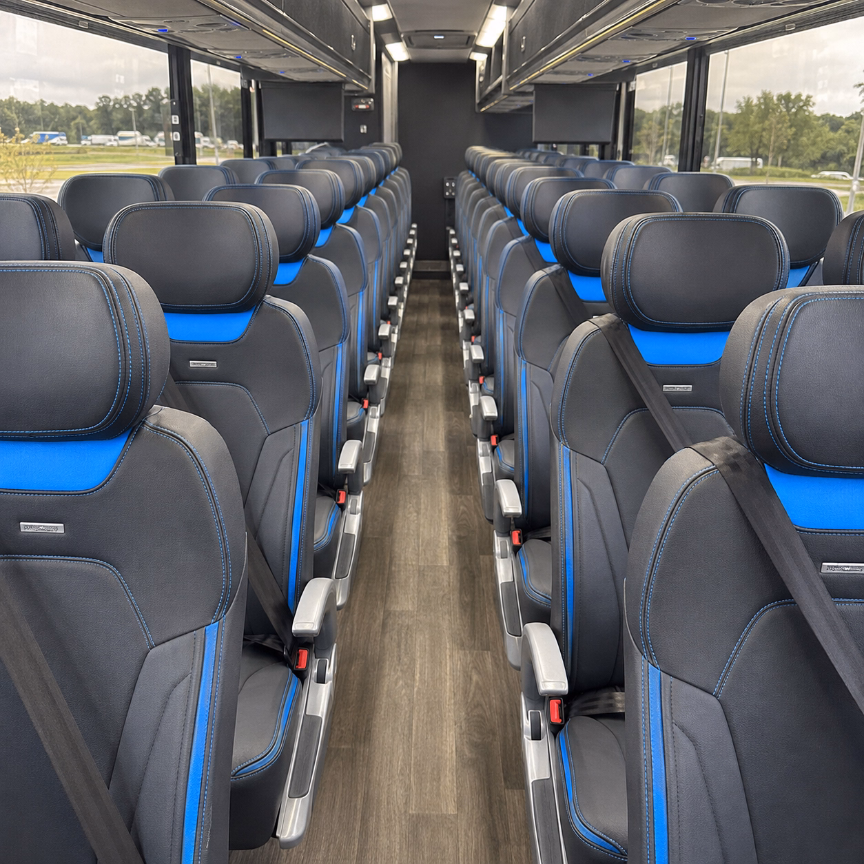 huntsville charter bus services interior